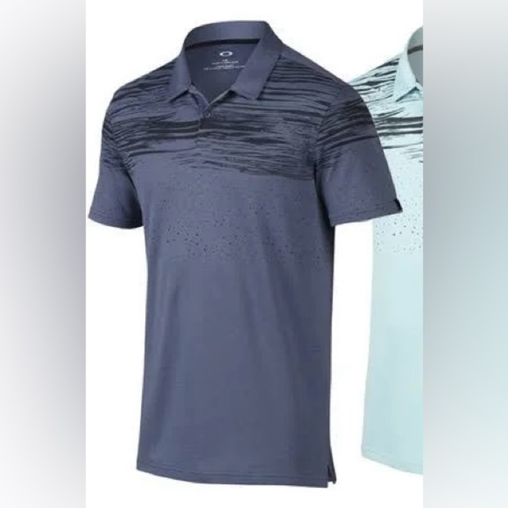 Oakley Navy Men's Offset Wave Polo XXL